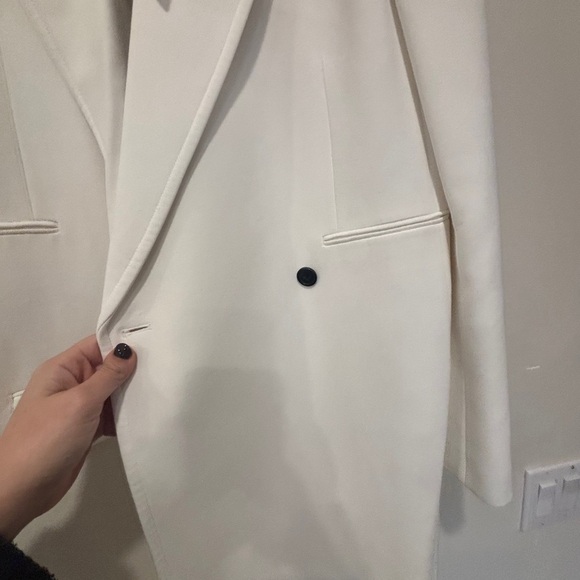 KHAITE White Cobble Long Coat Size 8 NWT - Picture 12 of 16